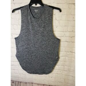 BCG Tank top Womens Large Gray Scallop Hem Sleeveless Yoga Jersey